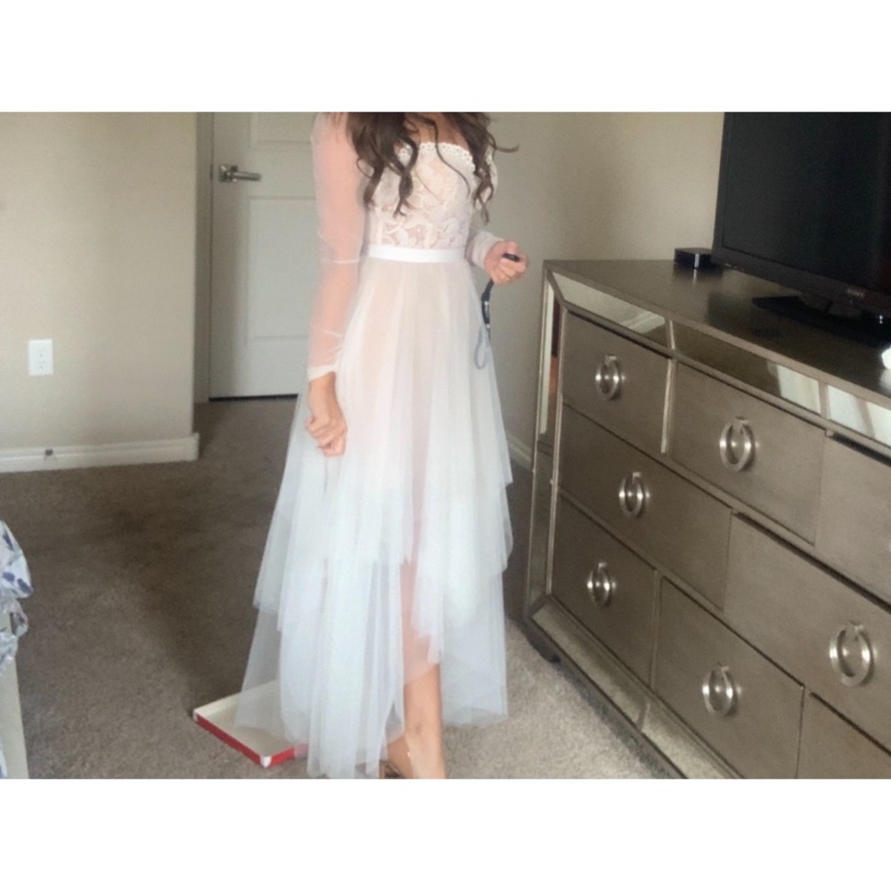 Stunning 3 piece white gown